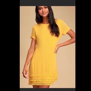Lulu’s Buenas Aires Yellow Shift Dress
